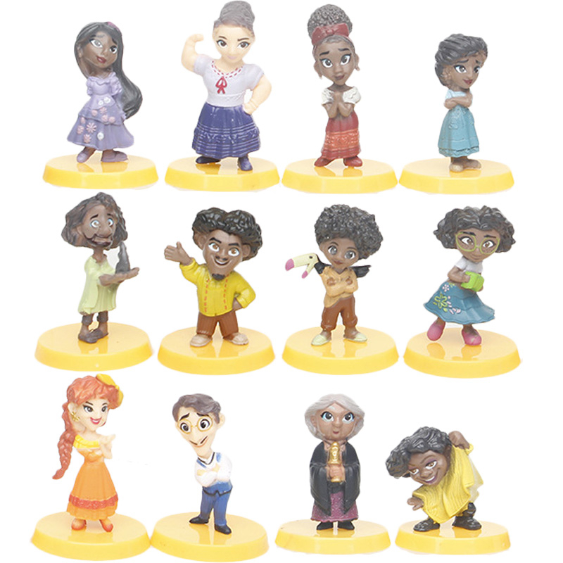 12pcs Encanto อะนิเมะภาพยนตร์ตุ๊กตา Mirabel Isabela Luisa ตัวเลขขนาดเล็กของเล่นเด็ก