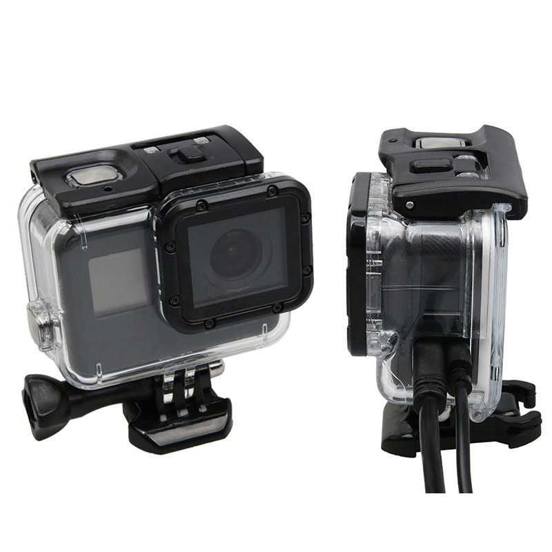 เคสกันน้ำ r Gopro Hero 5/6/7 สีดำ ที่อยู่อาศัยกล้องดำน้ำปกป้องเปลือกสำหรับอุปกรณ์เสริมกล้อง Gopro Action