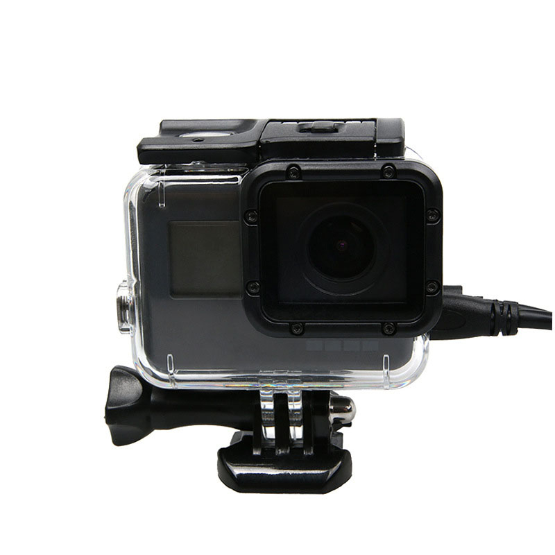 เคสกันน้ำ r Gopro Hero 5/6/7 สีดำ ที่อยู่อาศัยกล้องดำน้ำปกป้องเปลือกสำหรับอุปกรณ์เสริมกล้อง Gopro Action