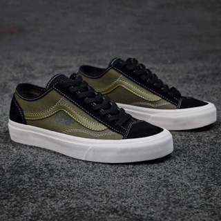 Vans VANS OLD SKOOL รองเท้าผ้าใบลําลอง ข้อสั้น สีดํา สีเขียว สไตล์เรโทร สําหรับผู้ชาย ผู้หญิง