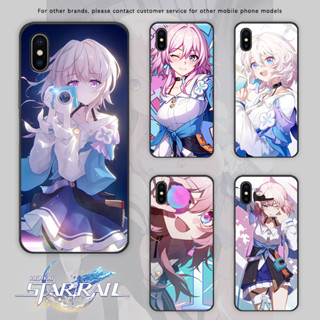 พร้อมส่ง เคสโทรศัพท์มือถือกระจกนิรภัย ลาย Honkai: Star Rail March7th