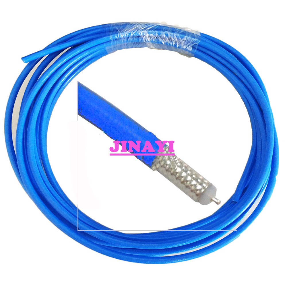 สายเคเบิลโคแอกเชียล กึ่งยืดหยุ่น RG-402 RG402 Simi Rigid RF 50 โอห์ม 1 3 5 10 เมตร สีฟ้า