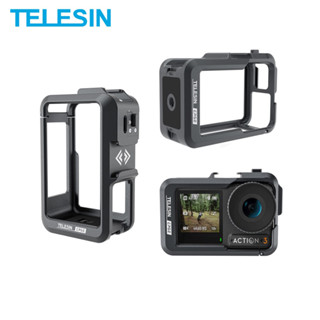 Telesin DJI Osmo Action3 4 กรอบป้องกันกรงกระต่าย โลหะ อลูมิเนียม กันตก ปลดไว อุปกรณ์เสริม สําหรับ Action 3 4