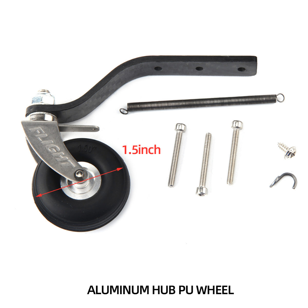 30CC Tail Wheel คาร์บอนไฟเบอร์ Tail Landing Gear Wheel ชุดสําหรับ RC Plane รุ่นเครื่องยนต์เบนซิน