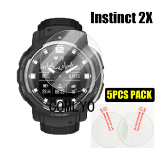 ฟิล์มกระจกนิรภัยกันรอยหน้าจอ พลังงานแสงอาทิตย์ 2.5D HD 9H สําหรับ Garmin Instinct 2X 5 ชิ้น