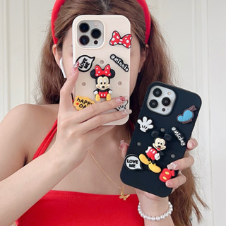 เคสซิลิโคน ลายการ์ตูนมิชิมินี แฮนด์เมด กันตก สําหรับ Apple 11 11 promax 12 Iphone 13 14 promax