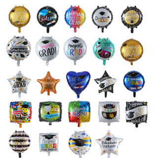 ลูกโป่งฟิล์มอลูมิเนียม 18 นิ้ว สําหรับตกแต่งปาร์ตี้จบการศึกษ…