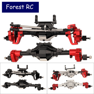 Forestrc SCX10 เพลาเกลียว ด้านหน้า และด้านหลัง อะลูมิเนียมอัลลอย CNC สําหรับอัพเกรดรถไต่หินบังคับ 1/10 Axial SCX10 II 90046 90047 D90 RC4WD