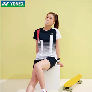 Yonex เสื้อกีฬาแบดมินตัน เทนนิส แขนสั้น แบบแห้งเร็ว สําหรับออกกําลังกาย วิ่ง