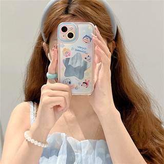 [เคสโทรศัพท์มือถือกระจก กันกระแทก ลายสนูปปี้ ดาว สุดเท่] สําหรับ iPhone14pro 13 12 pro max 11