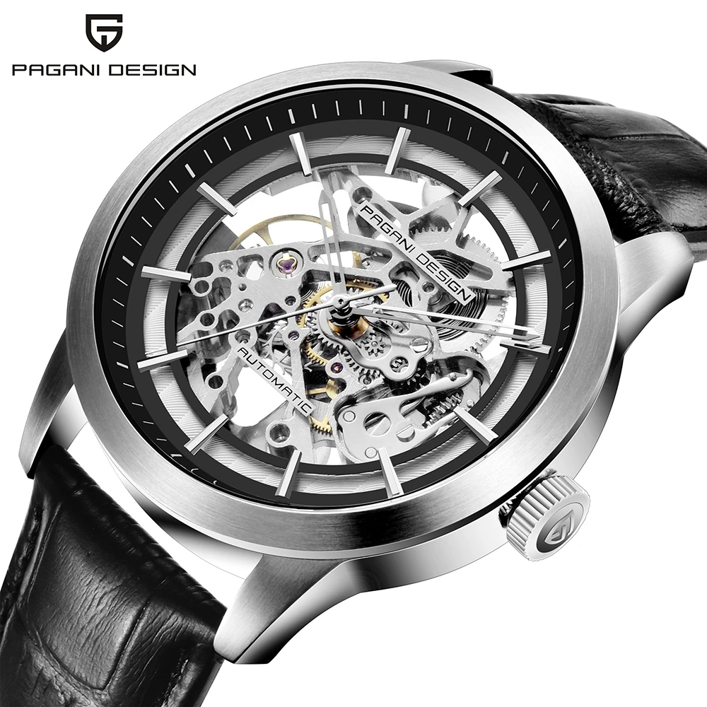 Pagani Design ต้นฉบับ 43mm automatic นาฬิกาผู้ชาย ไขลานอัตโนมัติ ความหรูหรา นาฬิกาข้อมือผู้ชาย นาฬิกากันน้ํา หนัง นาฬิกาชาย PD-1638