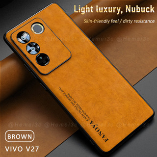 เคสโทรศัพท์มือถือหนัง แบบแข็ง สําหรับ Vivo V27 V27e Pro 5G