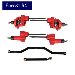 Forestrc เพลาโลหะ SCX10 I เปลี่ยนเป็น SCX10 I II 90046 90047 AR44 ด้านหน้า ด้านหลัง พร้อมพวงมาลัย 1/10 สําหรับอัพเกรดรถไต่หินบังคับ