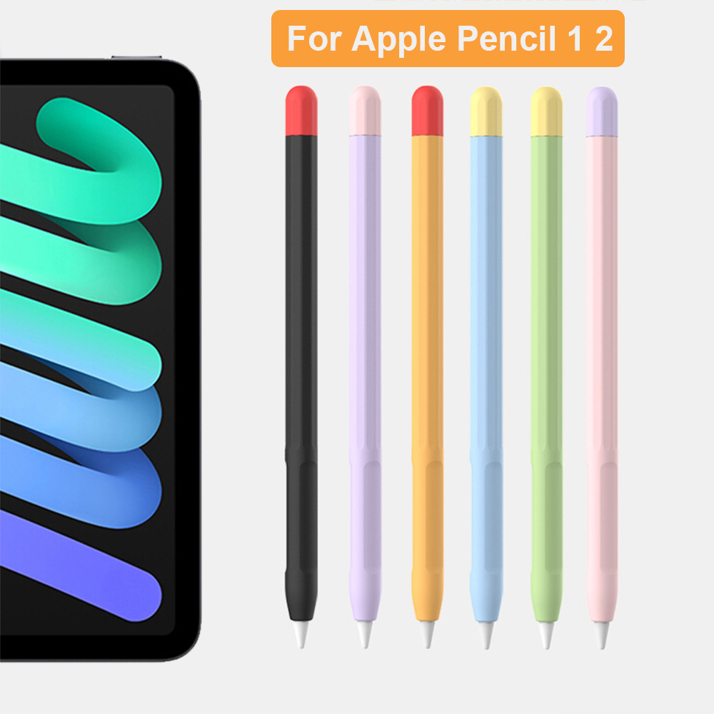 เคสปากกาสไตลัส ซิลิโคนนิ่ม แบบบางพิเศษ ป้องกันการกระแทก สําหรับ Apple Pencil 1 2 Generation