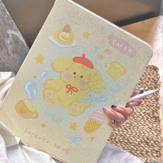 SANRIO เคสแท็บเล็ต ลายการ์ตูนซานริโอ้ ปอมปอม สําหรับ iPad Pro 11 Case 2020 2021 2022 Pro 12.9 For iPad Air 5 4 10.9 10th 7 8 9th Generation Mini 6 360° ฝาครอบมูนดา แบบหมุนได้