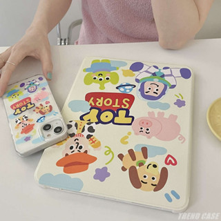 เคสแท็บเล็ต ลายการ์ตูน Toy Story สําหรับ iPad Pro 11 Case 2020 2021 2022 Pro 12.9 For iPad Air 5 4 10.9 10th 7 8 9th Generation Mini 6 360° ฝาครอบมูนดา แบบหมุนได้