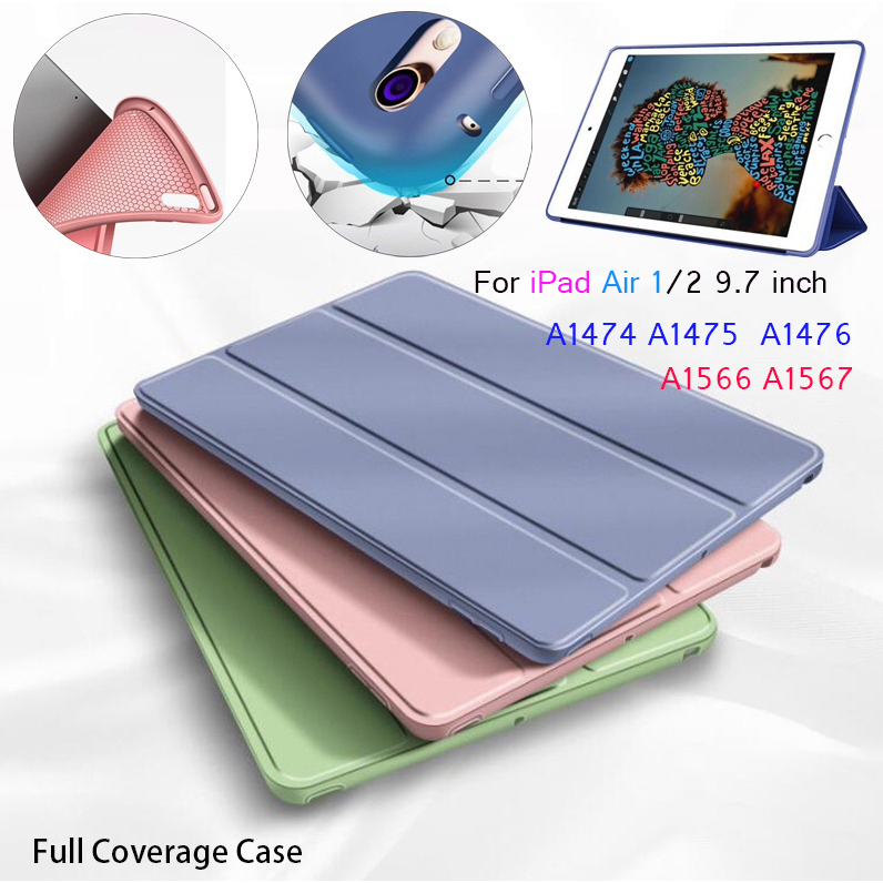 For Apple iPad Air 1 2 Case 2013 2014 Flip Cases Magnetic Air2 9.7'' A1566 A1567 Air A1474 A1475 A1476 Slim PU Leather Folding Smart Case Cover