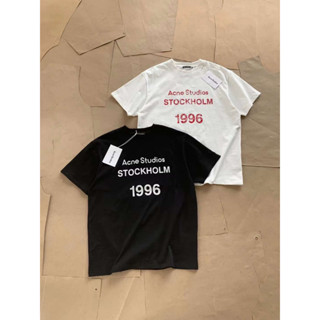 เสื้อยืดแขนสั้น ผ้าฝ้าย พิมพ์ลายโลโก้สิว 1996