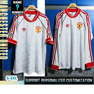 เสื้อยืดแขนยาว ลายทีมฟุตบอล Manchester United 1991 Winners Cup Final คุณภาพสูง ไซซ์ S-2XL