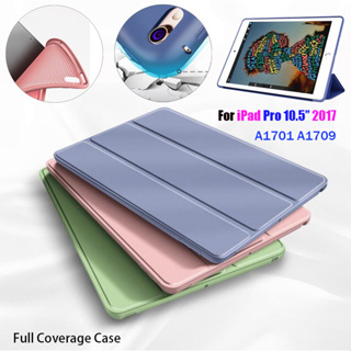 Case For iPad Pro 10.5 2017 Model A1701 A1709 Cover PU Leather Tablet Cover For Apple iPad Pro 10.5 Case With Smart Sleep Wake Silicone Soft Case