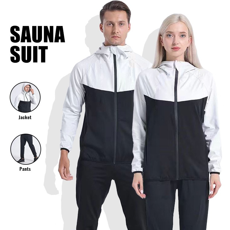 【พร้อมส่ง M-4xl 】ชุดเสื้อแจ็กเก็ต ซาวน่า ลดน้ําหนัก พลัสไซซ์ สําหรับออกกําลังกาย วิ่ง เข้ายิม เผาผลาญเร็ว