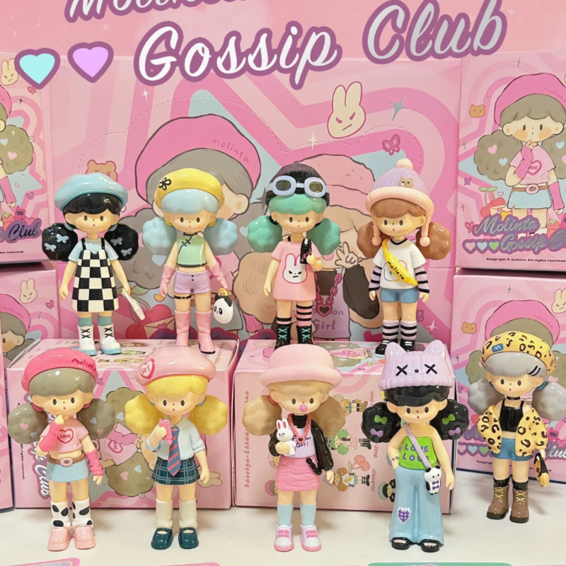 [ของแท้] ชุดกล่องสุ่ม ตุ๊กตาฟิกเกอร์ F.un Molinta Gossip Club Series 9 แบบ