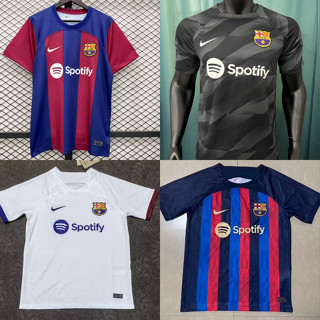 เสื้อกีฬาแขนสั้น ลายทีมชาติฟุตบอล Barcelona 22-23-24 เกรด AAA ไซซ์ S-4XL ชุดเหย้า สําหรับผู้ชาย