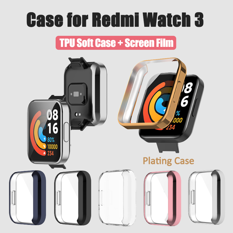 เคส TPU นิ่ม สําหรับ Redmi Watch 3 เคสกันกระแทก พร้อมฟิล์มกระจกนิรภัย
