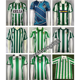 เสื้อกีฬาแขนสั้น ลายทีมชาติฟุตบอล Real Betis 95-97 ชุดเหย้า 03 04 สไตล์วินเทจ เรโทร