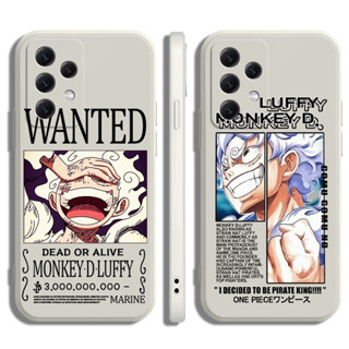 เคส SAMSUNG A04 A03 A02S A03S A02 M02 A71 A51 A11 M11 A70 A70S A50 A50S A30S A30 A10S A20 โทรศัพท์มือถือแบบนิ่ม ลายวันพีซ LUFFY สีขาว สําหรับ
