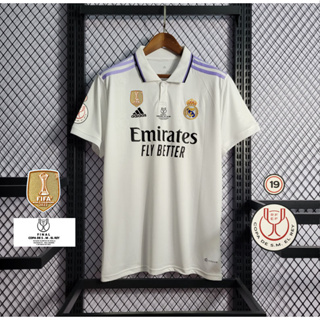 ชุดแฟนคลับ เวอร์ชั่น 22/23 Real Madrid home Kings Cup Final edition kit S-4XL เพิ่มชื่อและหมายเลขได้