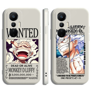 เคส Infinix Hot 20 20S 20I 12 12I 11S 10 11 10S 10T 9 Play 4G โทรศัพท์มือถือแบบนิ่ม ลายวันพีซ LUFFY สีขาว สําหรับ