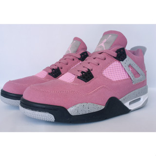 Nike Jordan 4 รองเท้าบาสเก็ตบอล ข้อสั้น ทนทาน สีชมพู ไซซ์ 36-45