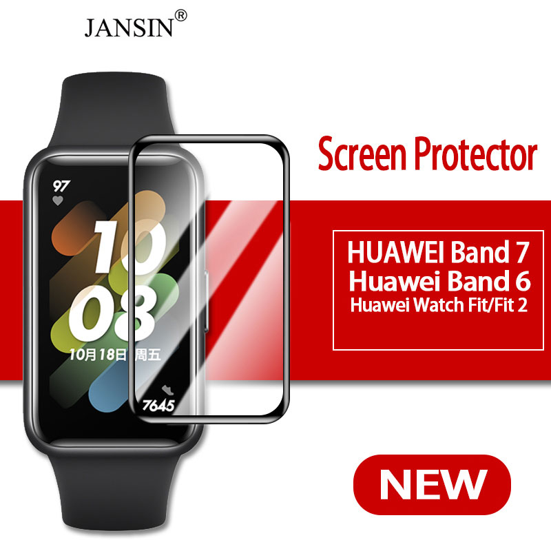ฟิล์มกันรอย Huawei Band 10 ฟิล์ม ฟิล์มกระจกนิรภัยกันรอย 3D Pmma สําหรับ Huawei Band 8 7 Watch Fit 2 Watch Fit New