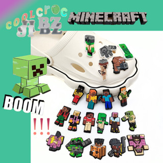 Minecraft Jibbitz Series Crocs กระดุมรองเท้า รูปดอกไม้น่ารัก เครื่องประดับ สําหรับตกแต่งรองเท้า