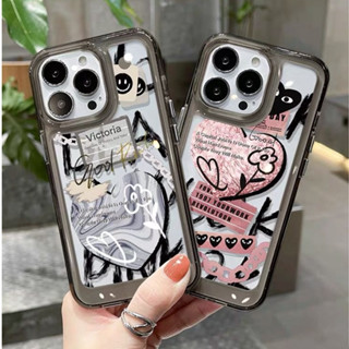 เคสโทรศัพท์มือถือนิ่ม ลายกราฟฟิตี้หัวใจน่ารัก สําหรับ Samsung Galaxy S23 S23 Plus S22 Ultra S21 Plus S20 FE S21 FE S10 note 20 Ultra note 10 Plus