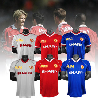 เสื้อกีฬาแขนสั้น ลายทีมชาติฟุตบอล Man United Man UTD 1986 1988 ชุดเหย้า สําหรับผู้ชาย ไซซ์ S - 2XL