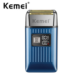 Kemei มีดโกนหนวดไฟฟ้า ฟอยล์คู่ กันน้ํา IPX6 8000RPM สําหรับผู้ชาย