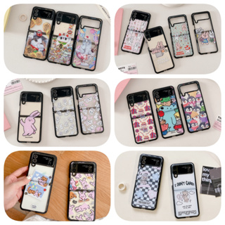 เคสโทรศัพท์มือถือ ลายการ์ตูนแมว กระต่าย หมี นางฟ้า น่ารัก สําหรับ Samsung Galaxy Z Flip 4 Z Flip 3 5G