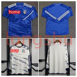 เสื้อกีฬาแขนยาว ลายทีมชาติฟุตบอล Italy Home away 2023 2024 ไซซ์ S-XXL