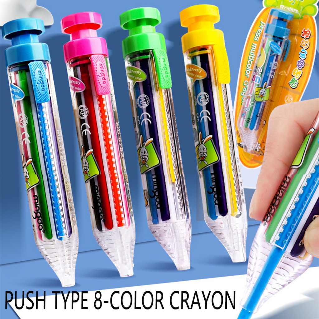 ปากกากด อเนกประสงค์ หมุนได้ 8 สี WJ012