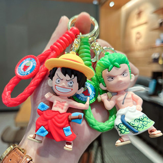 พวงกุญแจ จี้ตุ๊กตาการ์ตูนอนิเมะ One Piece Luffy Chopper Usopp สามมิติ สําหรับห้อยกระเป๋าเป้สะพายหลัง