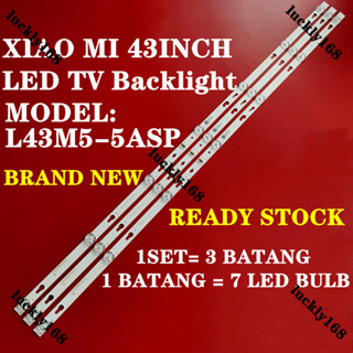 ใหม่ แถบไฟแบ็คไลท์ทีวี XIAO MI 43 นิ้ว LED L43M5-5ASP LT-43T510F TCL43D07-ZC22AG-05 1 ชุด