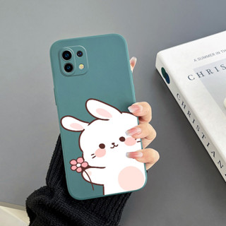 เคสโทรศัพท์มือถือ Tpu ขอบตรง ลายกระต่าย สําหรับ Xiaomi 8 Xiaomi 9 Xiaomi 10 Xiaomi 10S Xiaomi 10 LITE Xiaomi 11