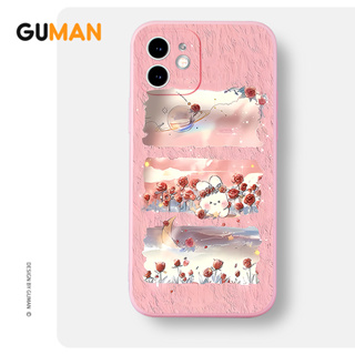 Guman เคสไอโฟน เคสซิลิโคนนุ่มกันกระแทกน่ารักตลก เคสโทรศัพท์ Compatible for iPhone 14 13 12 11 Pro Max SE 2020 X XR XS 8 7 6 6S Plus พลัส XYB1641