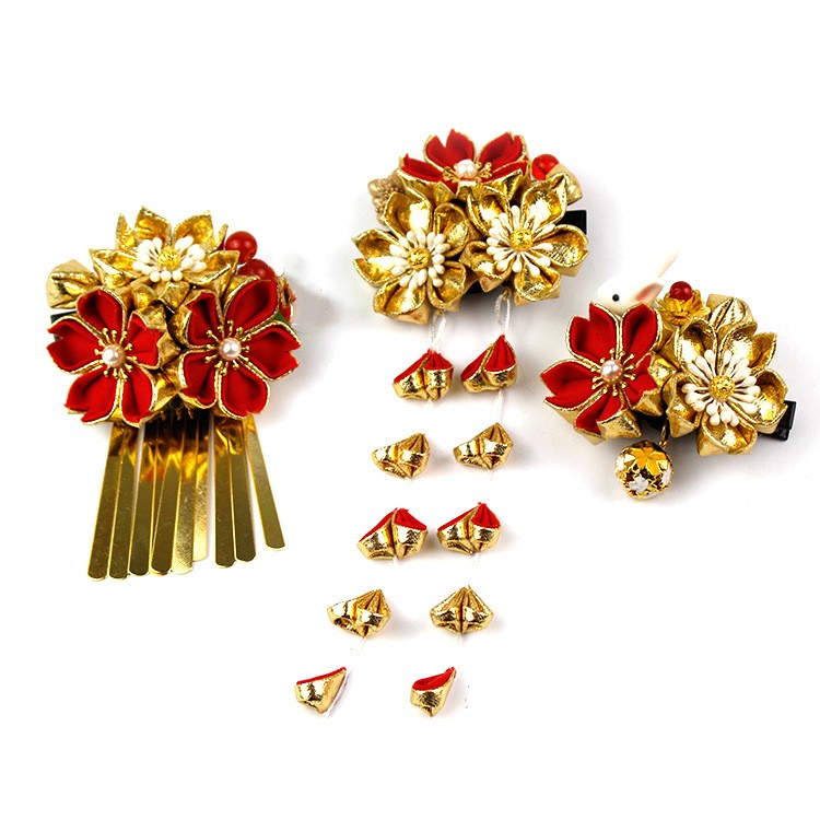 เครื่องประดับผม Hi-Kid Pre loved Kanzashi สไตล์ญี่ปุ่น