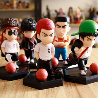 โมเดลฟิกเกอร์ PVC รูปการ์ตูนอนิเมะ SlamDunk Sakuragi Hanamichi Takenori Akagi Hisashi Mitsui น่ารัก เหมาะกับของขวัญ ของเล่นสะสม สําหรับตกแต่ง