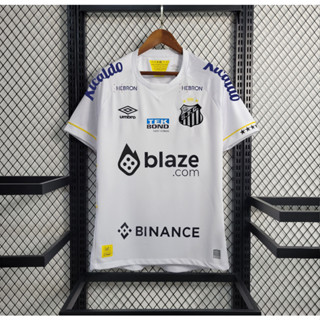 เสื้อกีฬาแขนสั้น ลายทีมชาติฟุตบอล Santos Home 2023-24 ไซซ์ S-4XL ชุดเหย้า