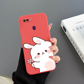 เคสโทรศัพท์มือถือ Tpu ขอบตรง ลายดอกไม้ กระต่าย สําหรับ Oppo A17 Oppo RENO 8T 4G Oppo A1pro Oppo A74 5G Oppo A77 Oppo A77S