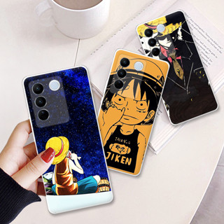 เคสโทรศัพท์มือถือ แบบนิ่ม ลายการ์ตูนวันพีช กันกระแทก สําหรับ VIVO V27 Pro VIVO V27 VivoV27